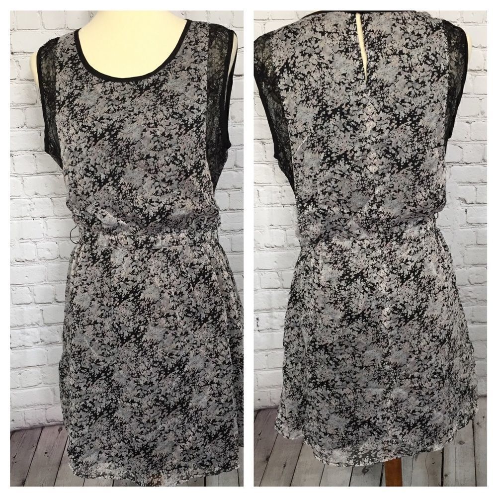 M M COUTURE BY MISS ME LACE TRIMMED DRESS